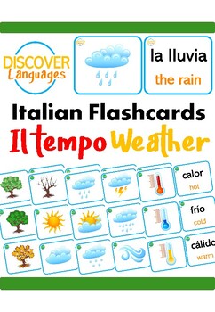 Preview of Italian Flashcards - Weather & Seasons - Il Tempo