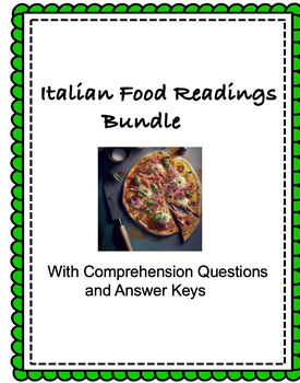 Preview of Italian Food Reading Bundle: Il Cibo Letture: Top 5 Readings @30% off!