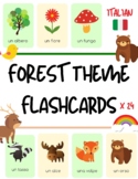 Italian *Forest theme* Flashcards for Kids - 24 Italian Vo