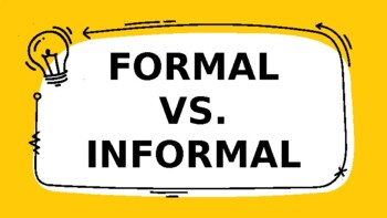 Italian - Formal vs. Informal Language by Sara Fantin | TpT