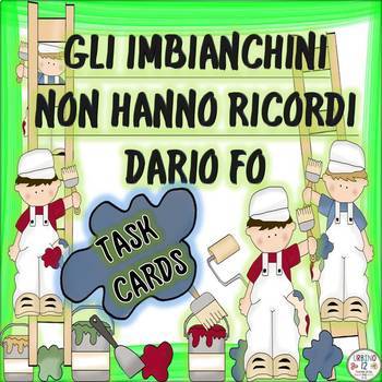 Preview of Italian Task Cards: Gli Imbianchini Non Hanno Ricordi