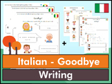 Italian Goodbye Writing Worksheet Bundle - K to 6