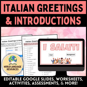 Preview of Italian Greetings & Introductions - I saluti in italiano