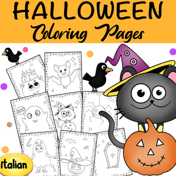 Preview of Italian Halloween Coloring Pages - Printable Fun for Kids - Halloween Activities
