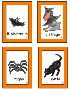 Preview of Italian Halloween FLASH CARDS