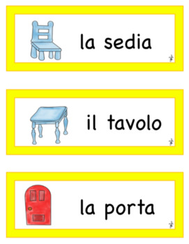 Preview of Italian House WORD WALL