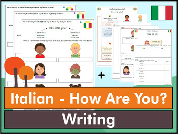 Preview of Italian How Are You Writing Bundle - K to 6