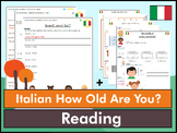 Italian How Old Are You Reading Bundle - K to 6