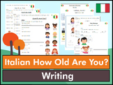 Italian How Old Are You Writing Bundle - K to 6