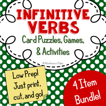 Preview of Italian Infinitive Verb Puzzle BUNDLE