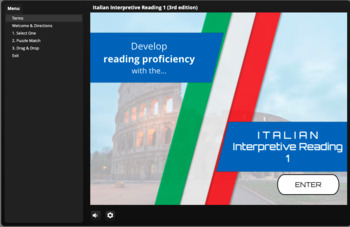 Preview of Italian Interpretive Reading 1 (eLearning digital resource | Distance learning)