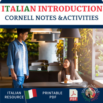 Preview of Italian Introductory Vocabulary Cornell Note sheet and Activities