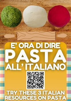 Preview of Italian Langauge Teaching Resources on Pasta - 3 in 1 - 50% OFF
