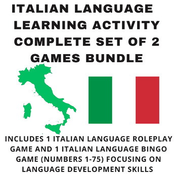 Preview of Italian Language Lesson Plans Bundle / Italian Lesson Plans (Set of 2 Games)