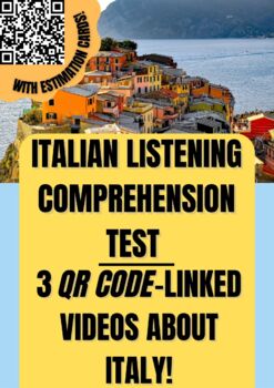 Preview of Italian Language Listening Activity Sea, Mountains and Transportation