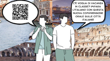 Preview of Italian Language Listening Activity on Cities in Italy! FLORENCE+ VENICE+ ROME
