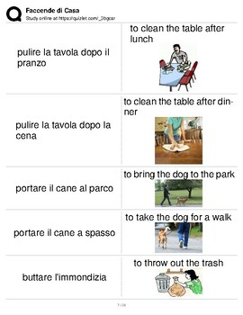 Preview of Italian Language Resource Kit: Housework
