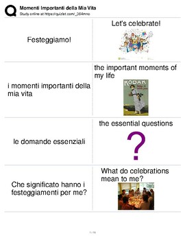 Preview of Italian Language Resource Kit: Important Moments In My Life