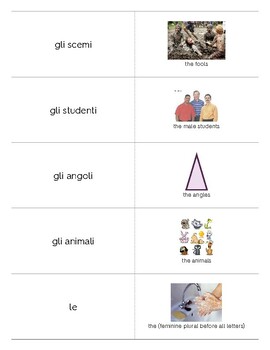 Preview of Italian Language Resource Kit: Plural Definite Articles