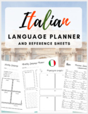 Italian Language and Study Planner + Reference Sheets / Templates