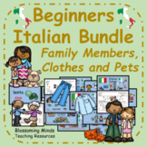 Italian Lesson Bundle : Family members, clothes and pets