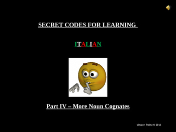Preview of Italian Made Simple: Cognate Codes 104-More Nouns