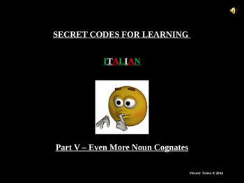 Preview of Italian Made Simple: Cognate Codes 105-Even More Nouns