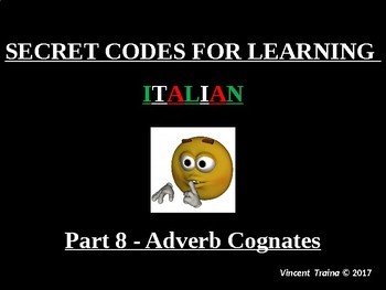 Preview of Italian Made Simple: Cognate Codes 108-Adjectives into Adverbs