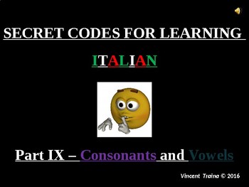 Preview of Italian Made Simple: Cognate Codes 109-Consonants and Vowels