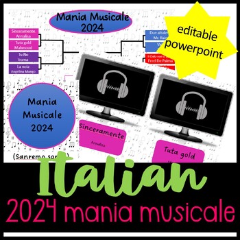 Preview of Italian March Madness Music Bracket - 2024 Mania Musicale - Sanremo