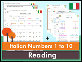 Italian Numbers 1 to 10 Reading Bundle - K to 6