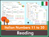 Italian Numbers 11 to 20 Reading Bundle - K to 6