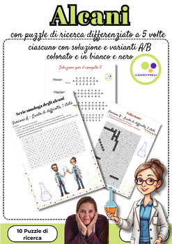 Preview of Italian:  Organic Chemistry | Alkanes Word Search Alcani