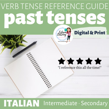 Preview of Italian Past Tenses Reference Guide / Booklet