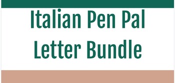 Preview of Italian Pen Pal Letter Bundle: Level 2