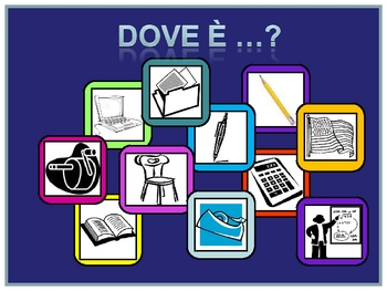 Preview of Italian Powerpoint  Interactive School Vocabulary Activity