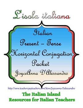 Preview of Italian Present-Tense Verb Horizontal Conjugation Packet