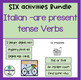 Italian Present Tense -are Verbs SIX Activities Bundle Goo