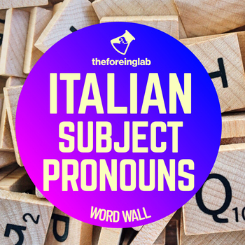 Preview of Italian Subject Pronouns Word Wall