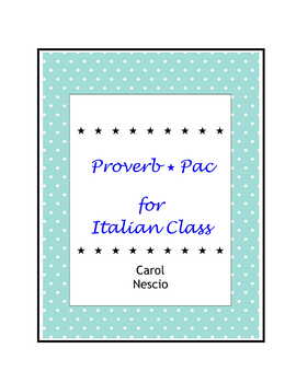 Preview of Italian Proverbs ~ Proverb Pac For Italian Class