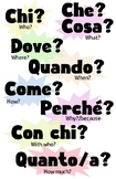 Italian Question Words Poster