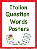 Italian Question Words Visuals (in color) For Walls