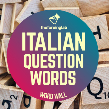 Preview of Italian Question Words Word Wall
