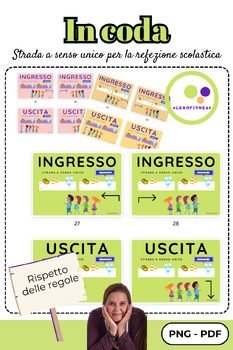 Preview of Italian: Queuing rules | One-way street at school lunch