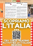 Italian Reading Comprehension + Writing Activity Worksheet