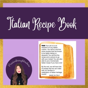 Preview of Italian Recipe Book Activity