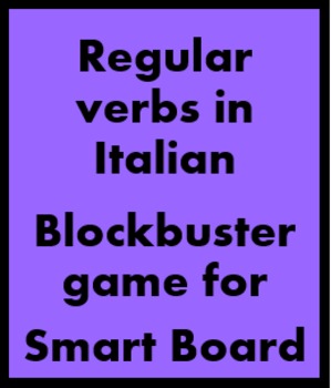Preview of Italian Regular Verbs Blockbuster for Smartboard