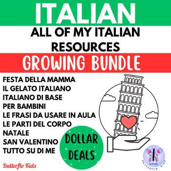 Preview of Italian Crafts and Worksheets | Growing Bundle | Dollar Deals