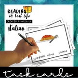 Italian Restaurant Words Functional Sight Words Task Cards