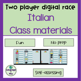 Italian School Supplies Vocabulary Two Player Digital Race